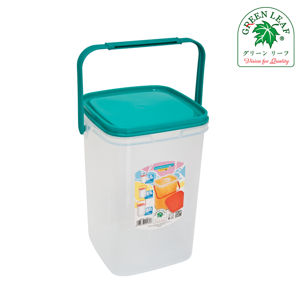 Green Leaf Toples Kerupuk 15 Liter Green Leaf 0166 / Aquarium Es Buah / Toples Es / Rice Box / Tempa