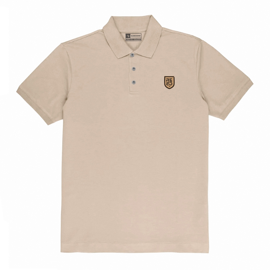 Rambidend - Polo Shirt Logo Keren T-Shirt Baju Kerah Santai Baju Kerja Kaos Kerah Perisai Icon Origi