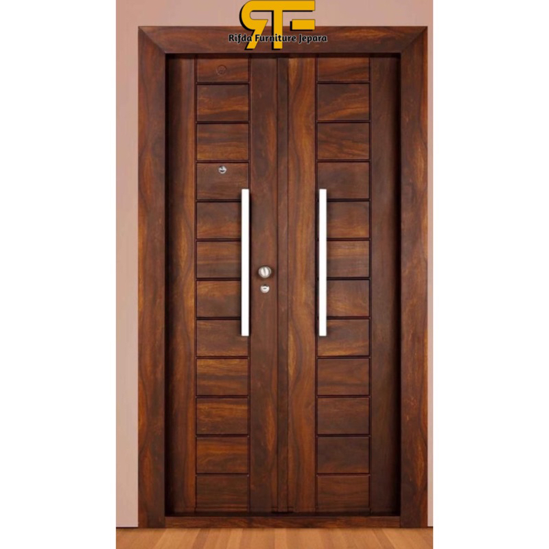 pintu depan rumah minimalis jati kupu