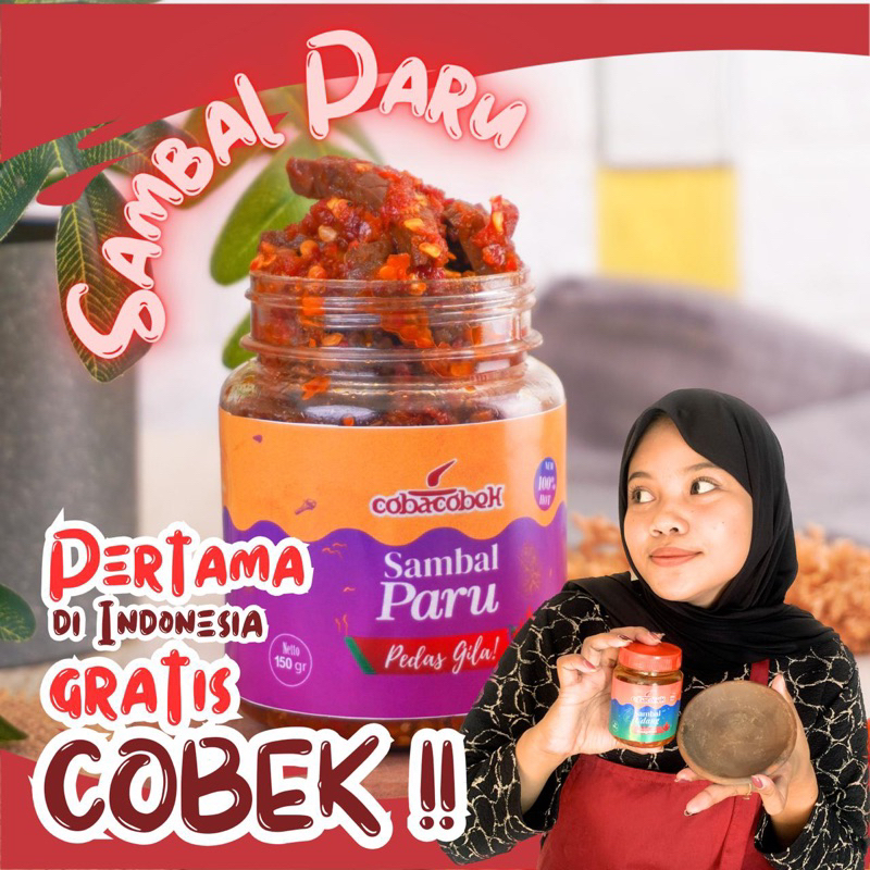 

Coba Cobek - Sambal Paru Lauk Paru 150gr Pedas Sambel Paru