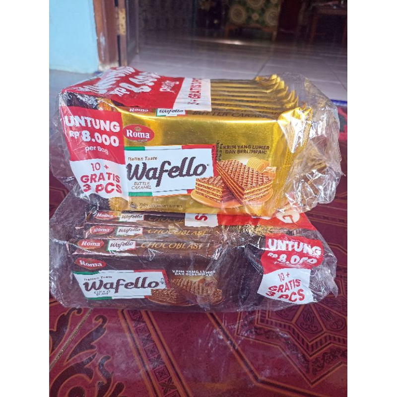 

WAFER COKLAT WAFELLO 1 PACK ISI 13 (BELI 10 GRATIS 3)