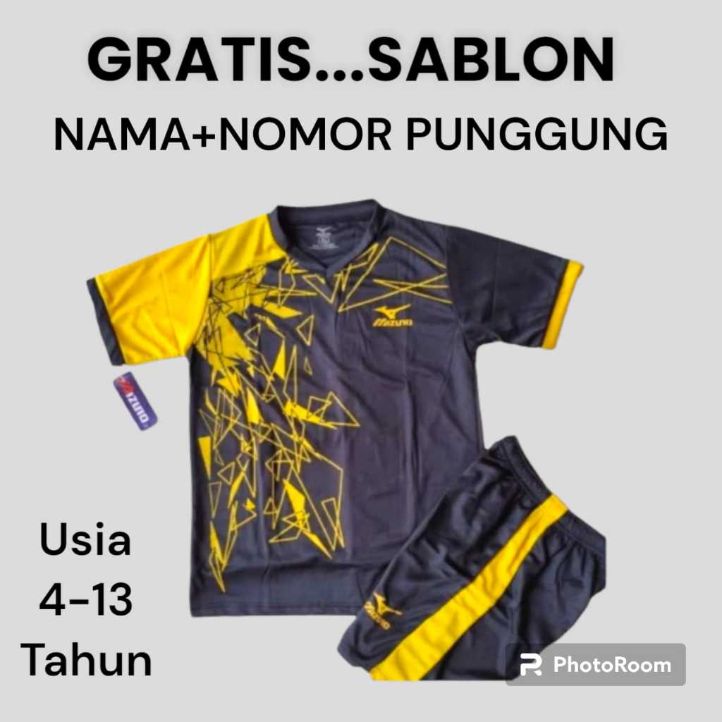 GRATIS SABLON NAMA DAN NOMOR PUNGGUNG PAKAIAN OLAHRAGA ANAK BAJU VOLLY ANAK SD/SMP
