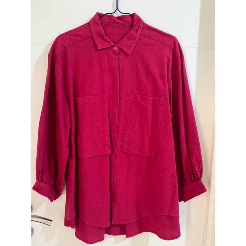 Kemeja Merah Maroon