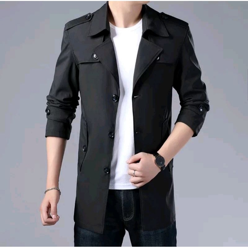 Jaket Long Coat/Jas Blazer /Jaket Jubah Pria/Jaket  Semi Jas/Jaket Formal