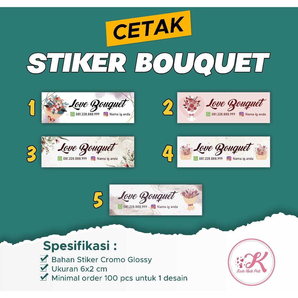 

STIKER BUCKET // LABEL CUSTOM // STIKER BUKET // STIKER BOUQUET