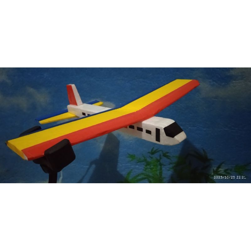 pesawat lempar balik sterofoam / gabus tanpa lampu