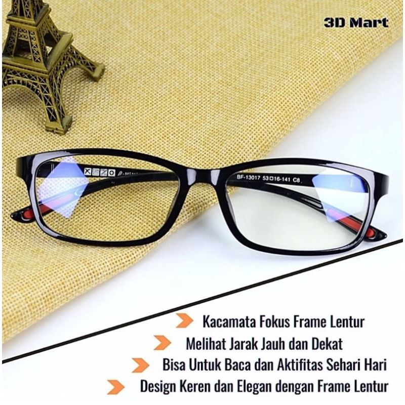 Kacamata Baca +1.00 s/d +4.00 Kacamata Plus Gagang Lentur elastis pria & wanita