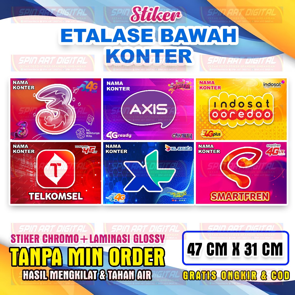 Stiker Bawah Etalase Konter / Stiker Dekorasi Konter / Stiker Etalase Konter / Stiker Etalase Konter Custom