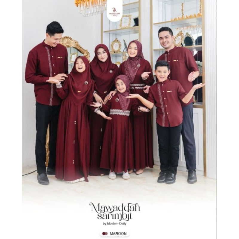 SARIMBIT MAWADDAH BY MOSLEM DAILY ORIGINAL | FAMSET LEBARAN COUPLE TERBARU TERMURAH 2024