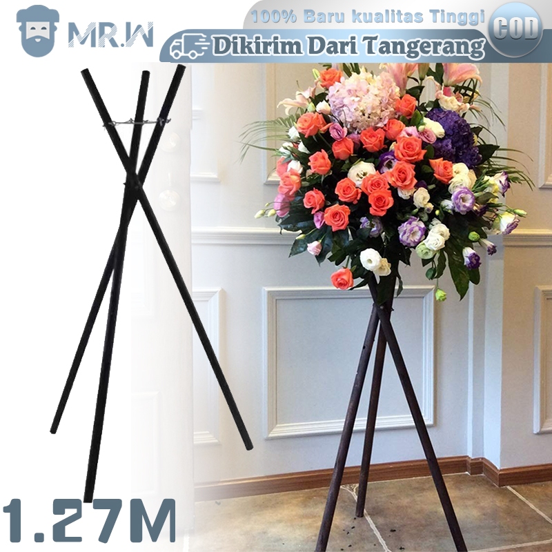 127cm Stand Flower Foldable Tripod Flower Standing Flower Kayu Kaki Standing Flower Untuk Dekorasi