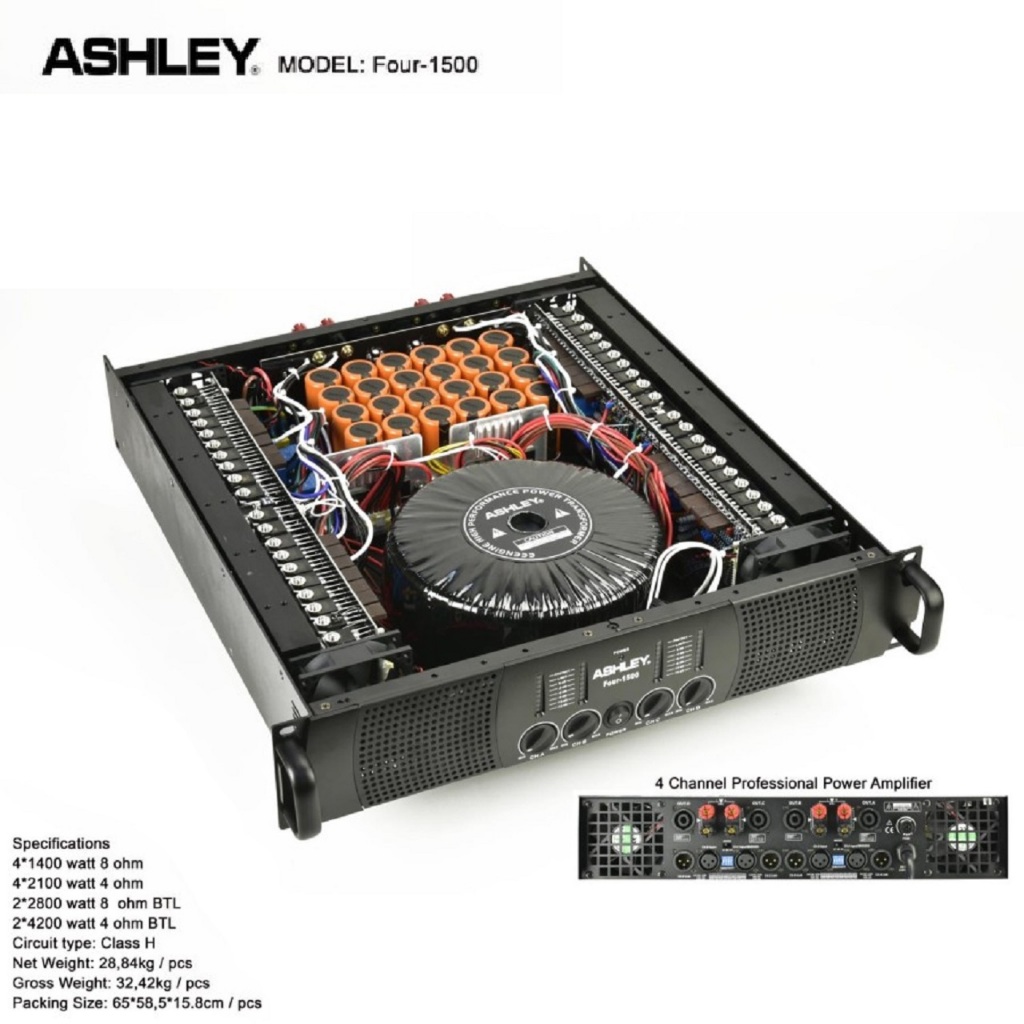 POWER AMPLIFIER ASHLEY FOUR1500 FOUR 1500 ORIGINAL