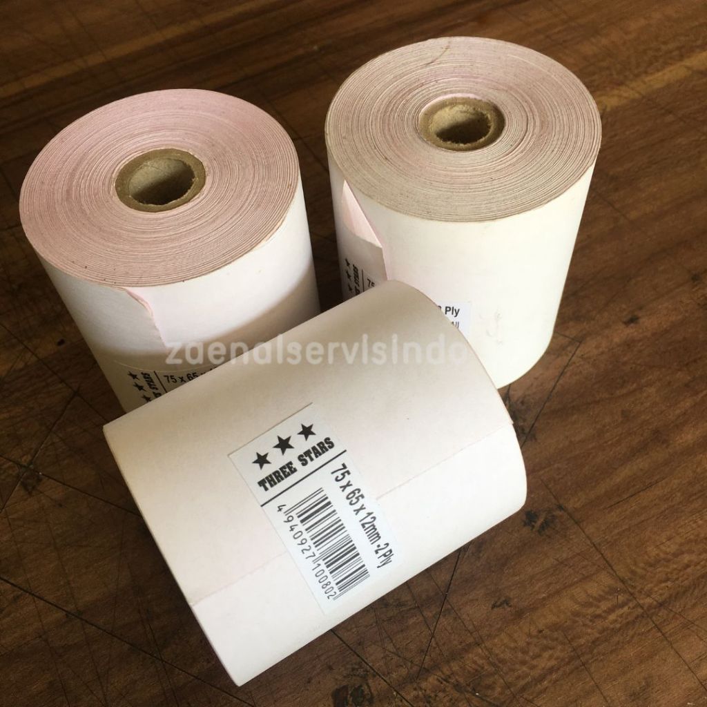 

COD Kertas Register Roll 75 x 65 x 12mm 2 ply / 2 rangkap | kertas kasir grab/gosend siap kirim
