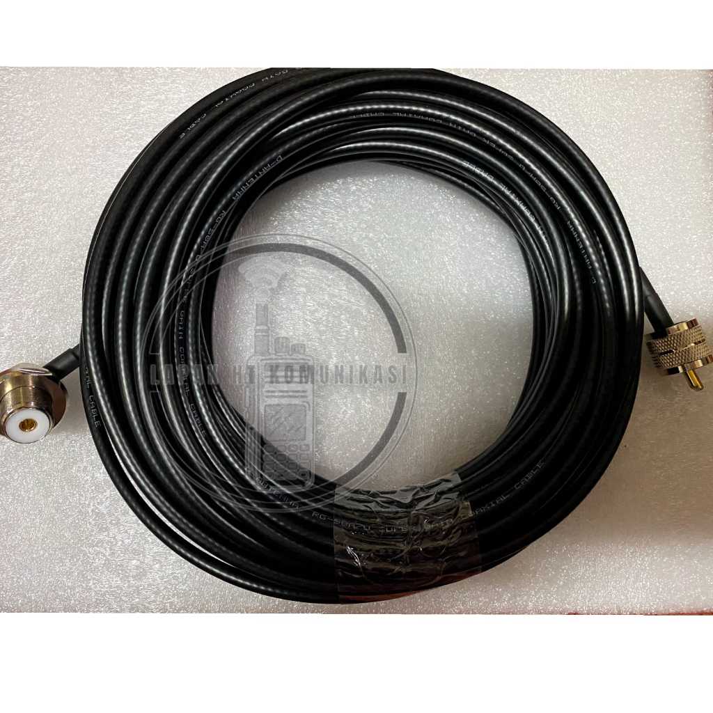 Paket Kabel Antena RG 58 D Antenna Plus Konektor Panjang 15M