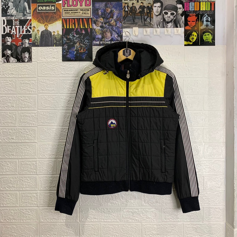 Jaket Hoodie Parasut Jacket Pria / Wanita K-Swiss Hitam Kuning