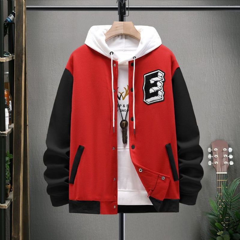 S-6XL JACKET VARSITY PRIA LOGO E BIG SIZE L XL XXL XXXL XXXXL XXXXXL JUMBO 2XL 3XL 4XL 5XL 6XL JAKET