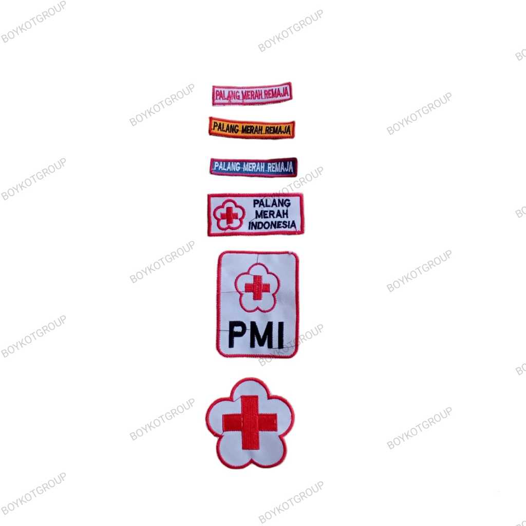 logo bordir pmi / pmr bordir bet / badge pmi logo atribut pmi / pmr