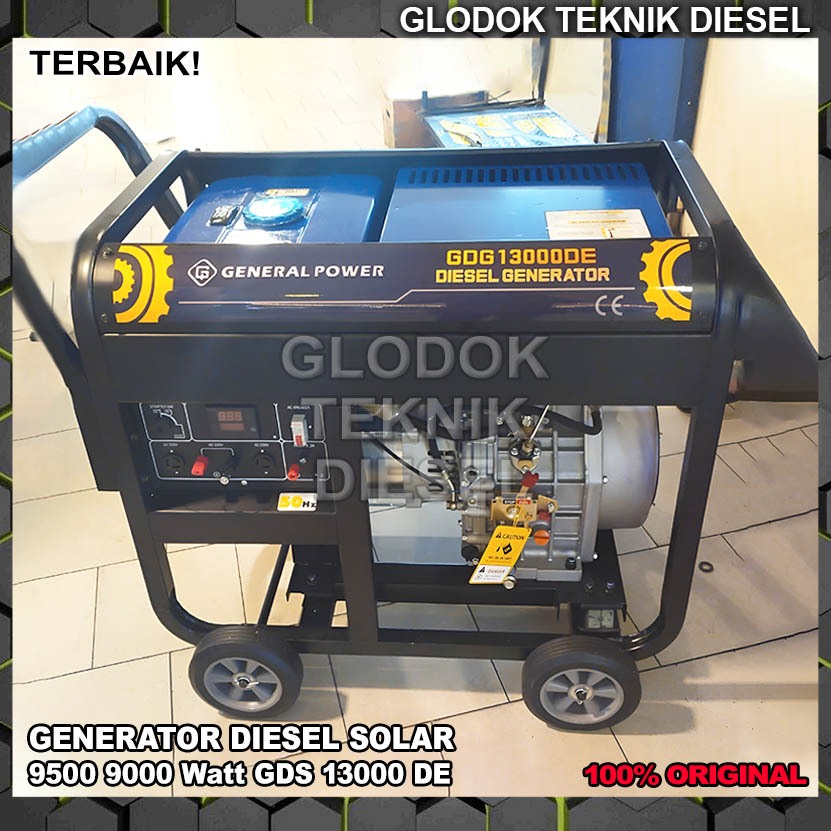 Genset Generator Solar 9500 9000 W Watt 12 - 10 KVA GDG 13000 DE 3 phase GENERAL ORIGINAL GDG13000DE