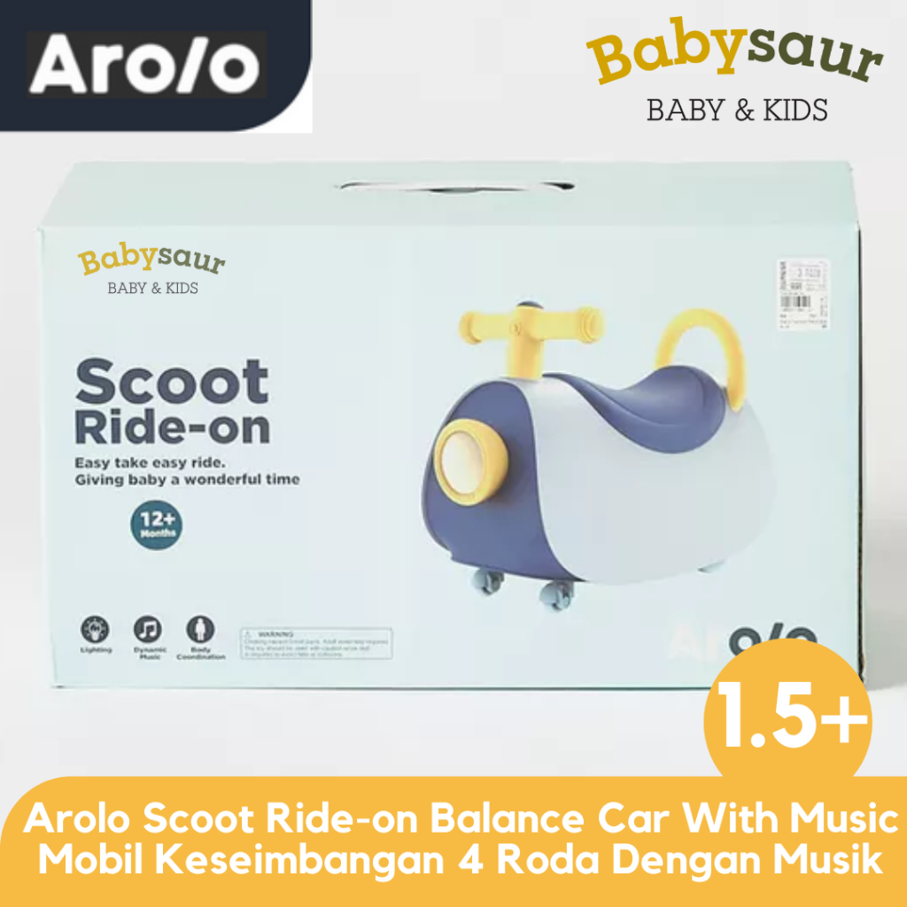 Arolo Scoot Ride On Balance Car Bike Mainan Sepeda Mobil Dorong Keseimbangan Bayi Anak Anak Laki Lak