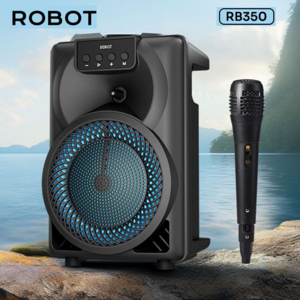 SPEAKER BLUETOOTH PORTABLE ROBOT RB350 FREE MIC | RS190