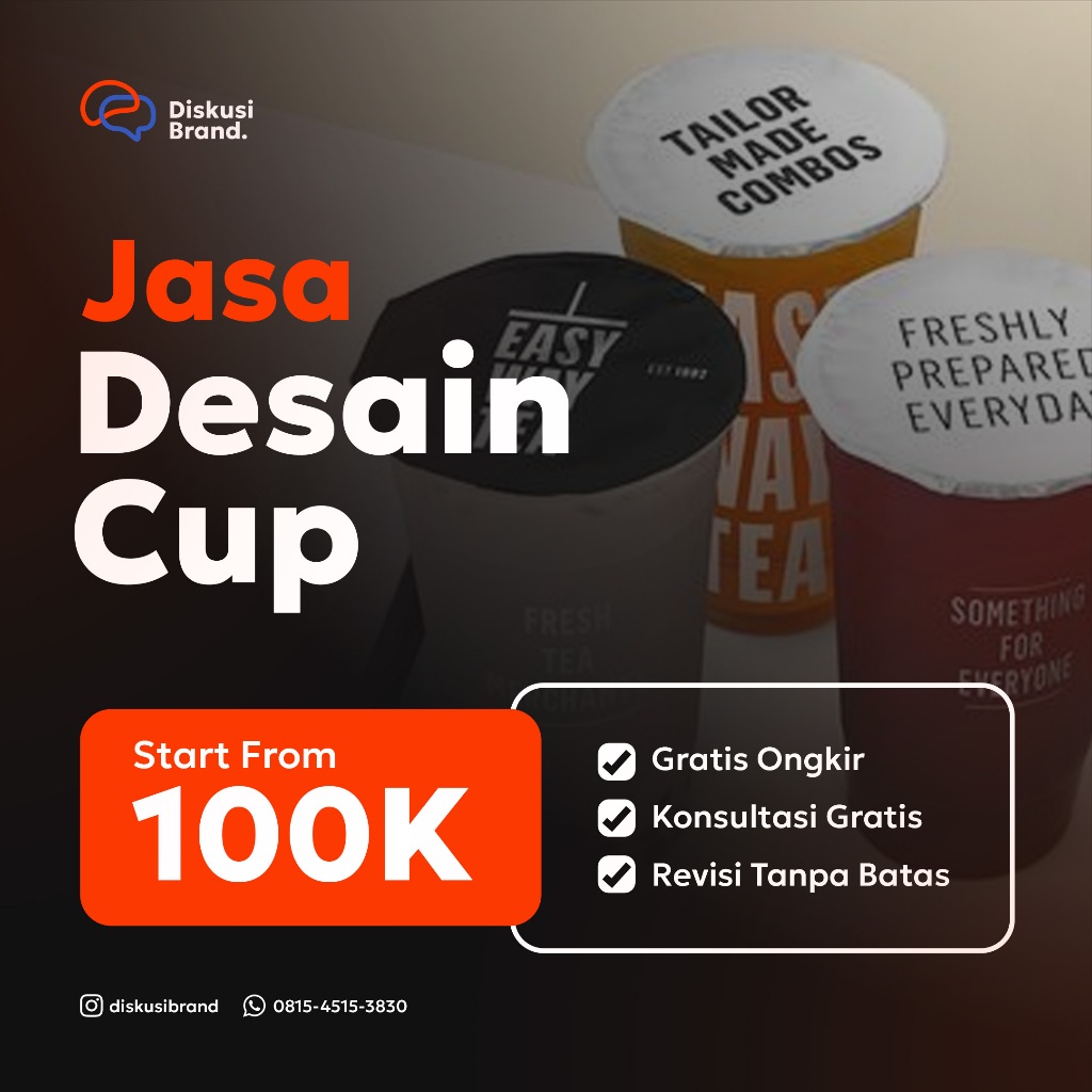 Jasa Desain Kemasan Cup / Gelas / Botol