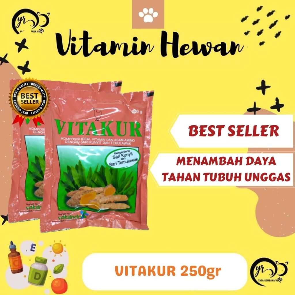 VITAKUR 250gr - Vitamin Herbal Hewan Ternak