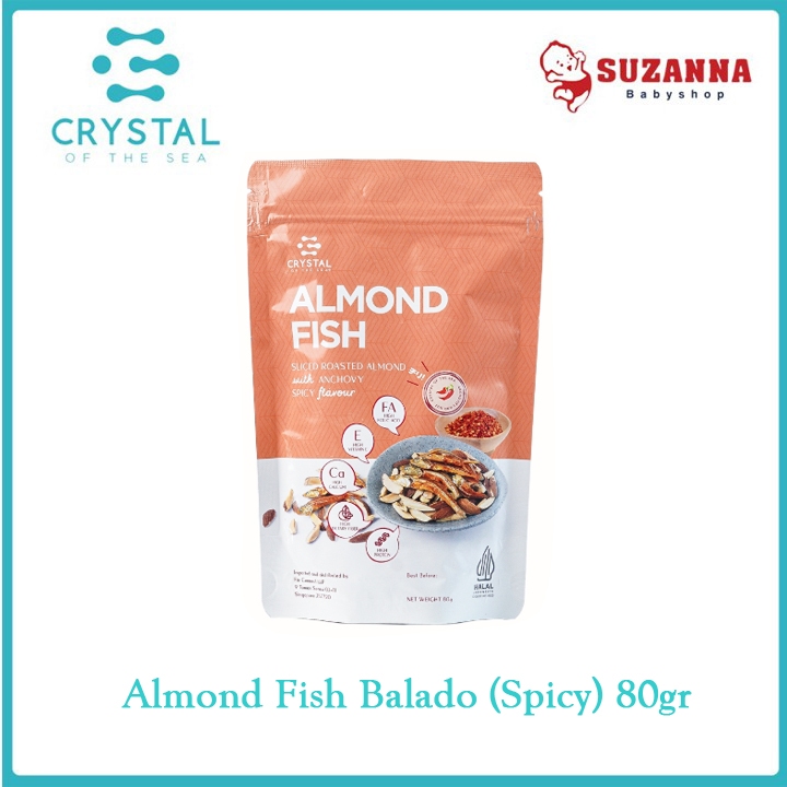 

Crystal Of The Sea Almond Fish Balado Spicy 80gr - Ikan Teri