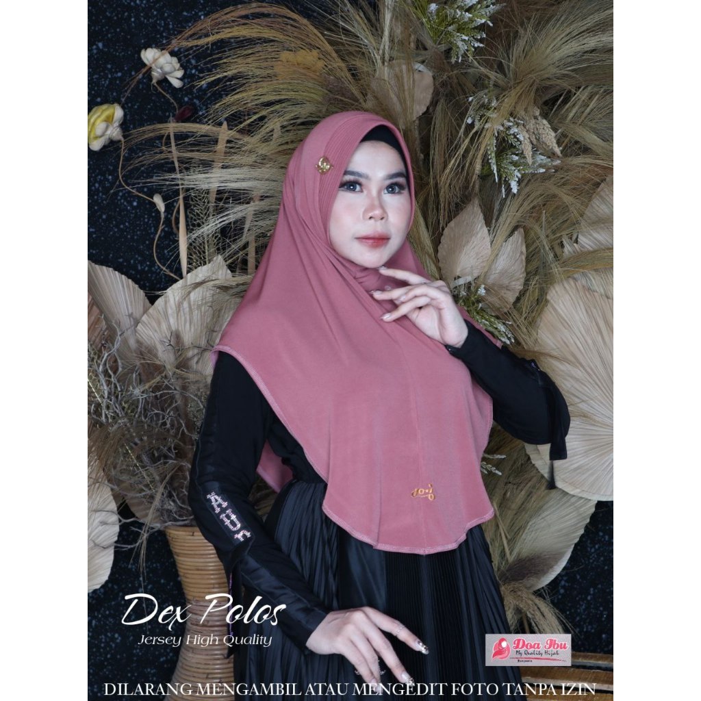 JILBAB INSTAN OVAL DOA IBU OVERDECK POLOS