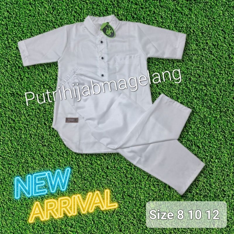 SET KOKO ANAK UMUR 6-11TH WARNA PUTIH BAHAN TOYOBO PREMIUM KEMEJA LEBARAN JUNIOR MUSLIM TERBARU SETE