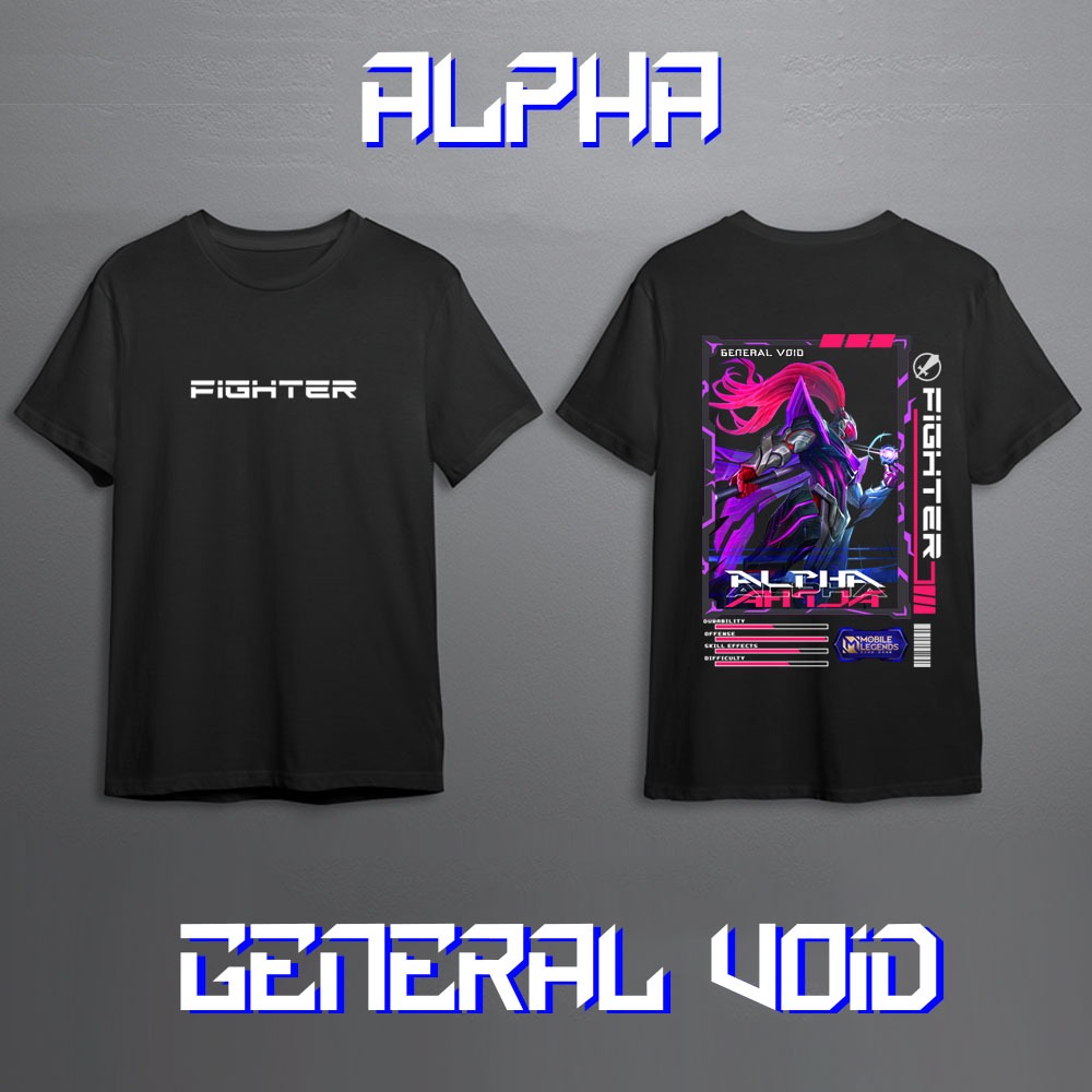 Kaos Pria Mobile Legend Hero Alpha Fighter Skin Keren//Kaos Mobile Legend//Kaos ML//Kaos Skin Alpha