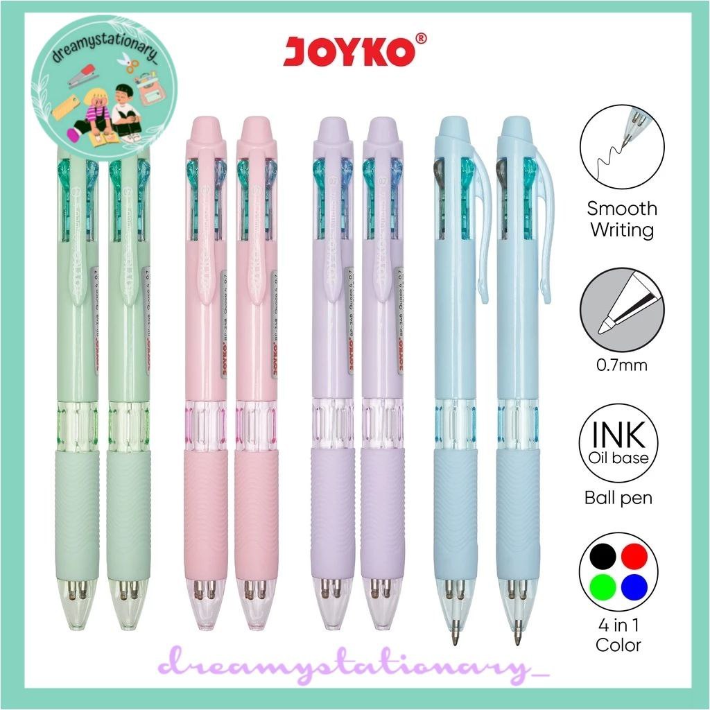 

A) Ball Pen Joyko BP-348 Quanco 4 0.7 mm