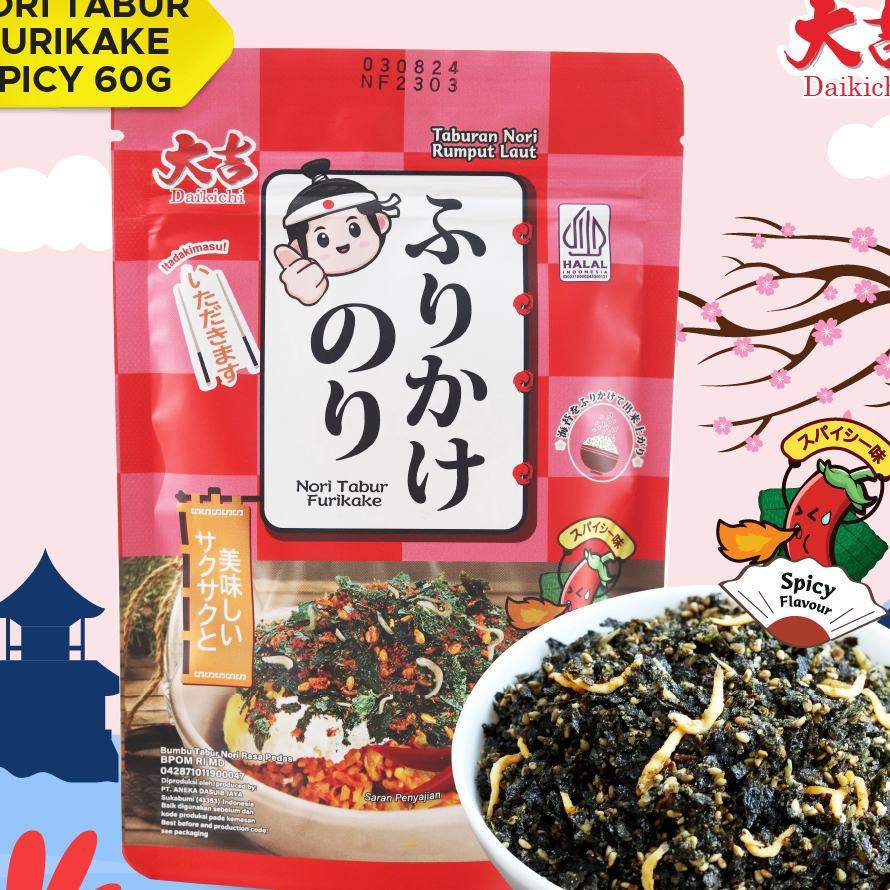 

Sale Nori Tabur Furikake Rumput Laut Panggang Campuran Ikan Teri 60g