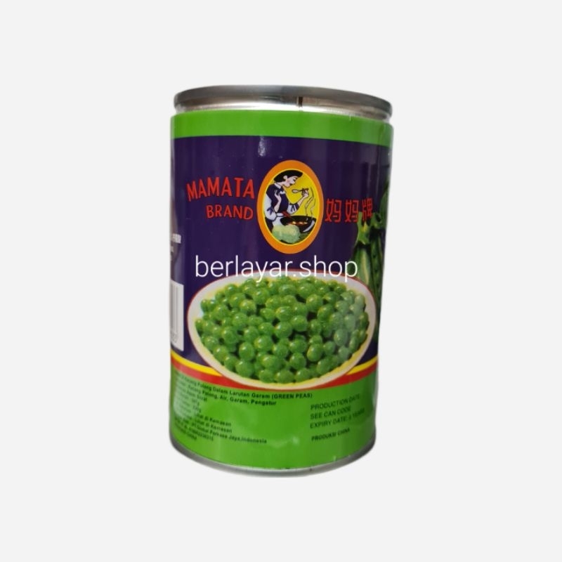 

Kacang Polong kaleng MAMATA 397g / Green Peas Mamata Brand 397g