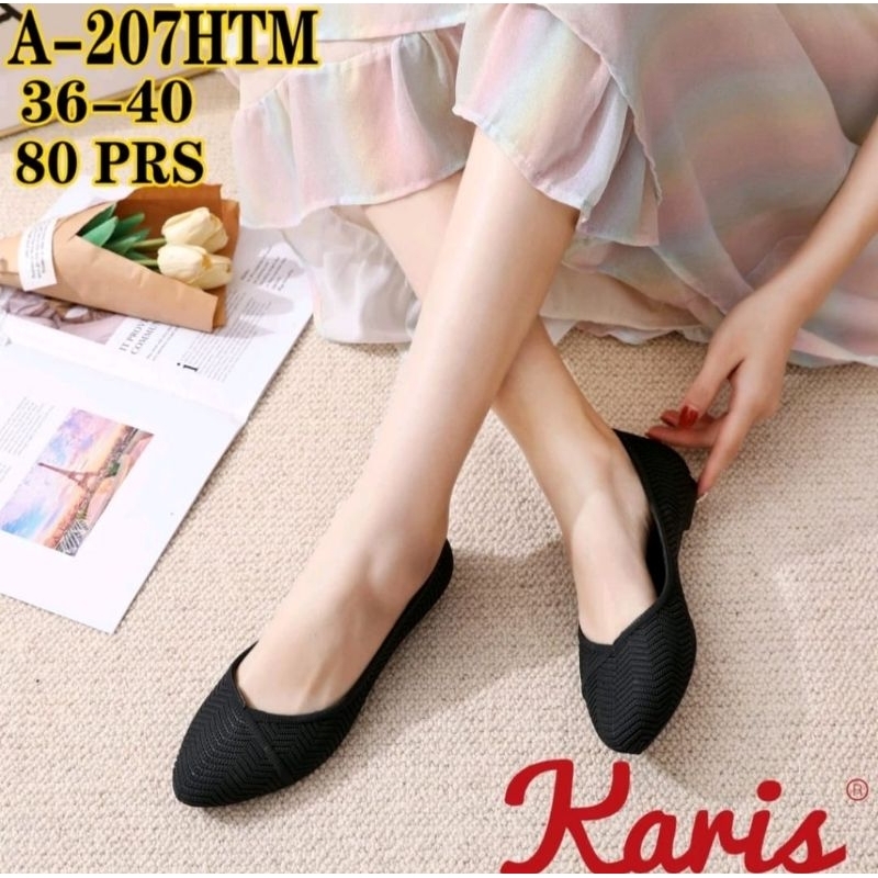 Sepatu Balet Flat Karis A207-3/ Sepatu Wanita Dewasa / Sepatu Flat Jelly Wanita Cewek Karis