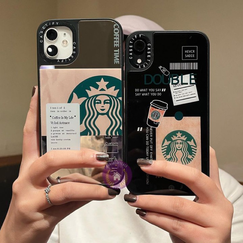 CASETIFY STARBUCKS MIRROR FOR IPHONE  6 6S 6+ 6S+ 7 7 SE 7+ 8 8+ X XS XR XSMAX 11 11 PRO 11 PROMAX 1
