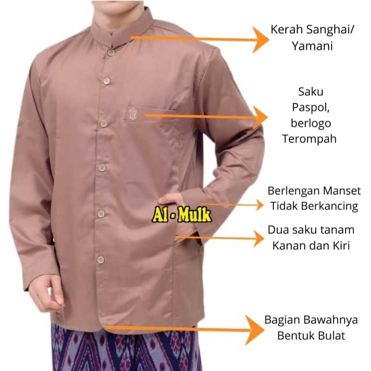 Termurah Baju Koko Pria Exclusiv Koko Semi Jass Al Mulk Collection