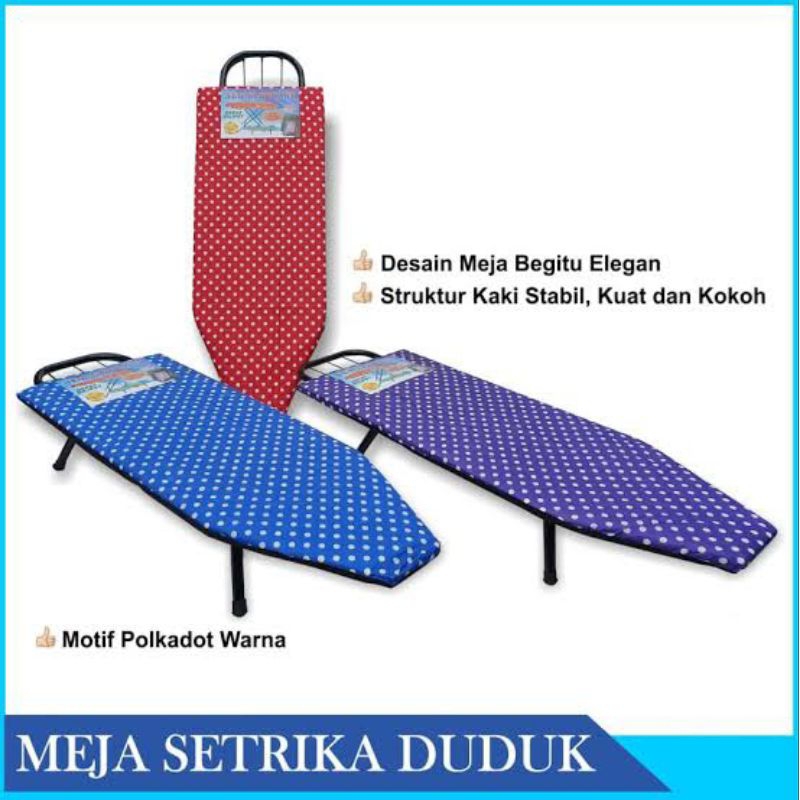 Meja Setrika Duduk Meja Setrika Lipat Meja Setrika Motif Polkadot