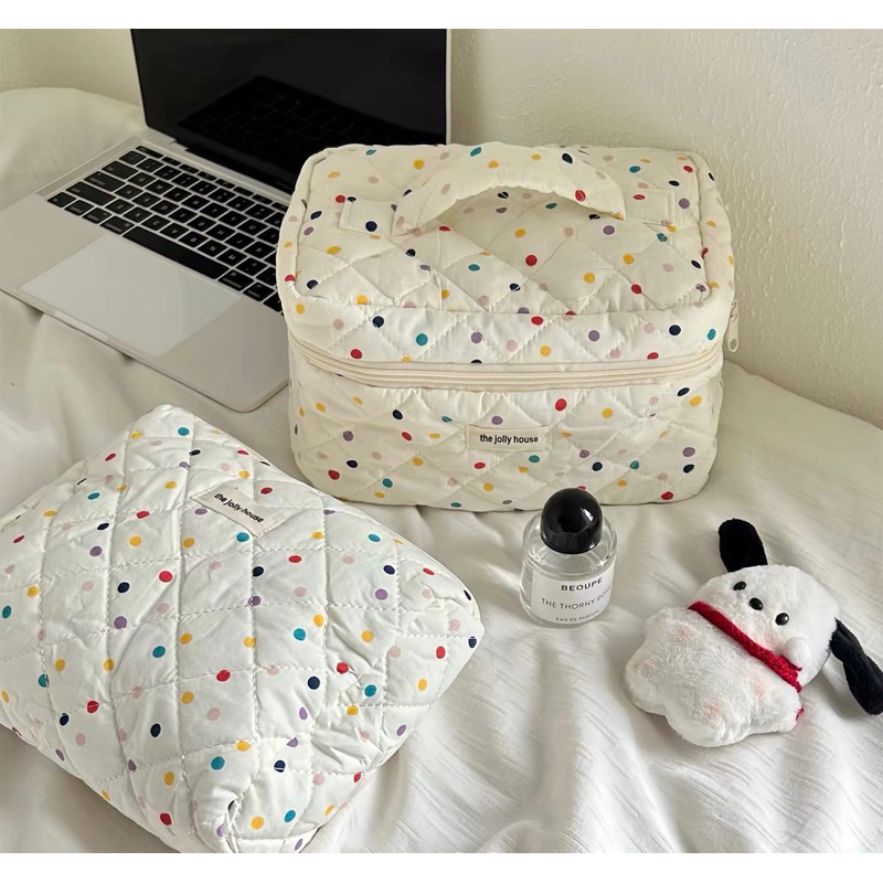 LITTLE DAISY | Tas Kosmetik Korea Besar Lucu  / Tas Makeup / Tas Skincare Travel / Skincare Pouch Ma