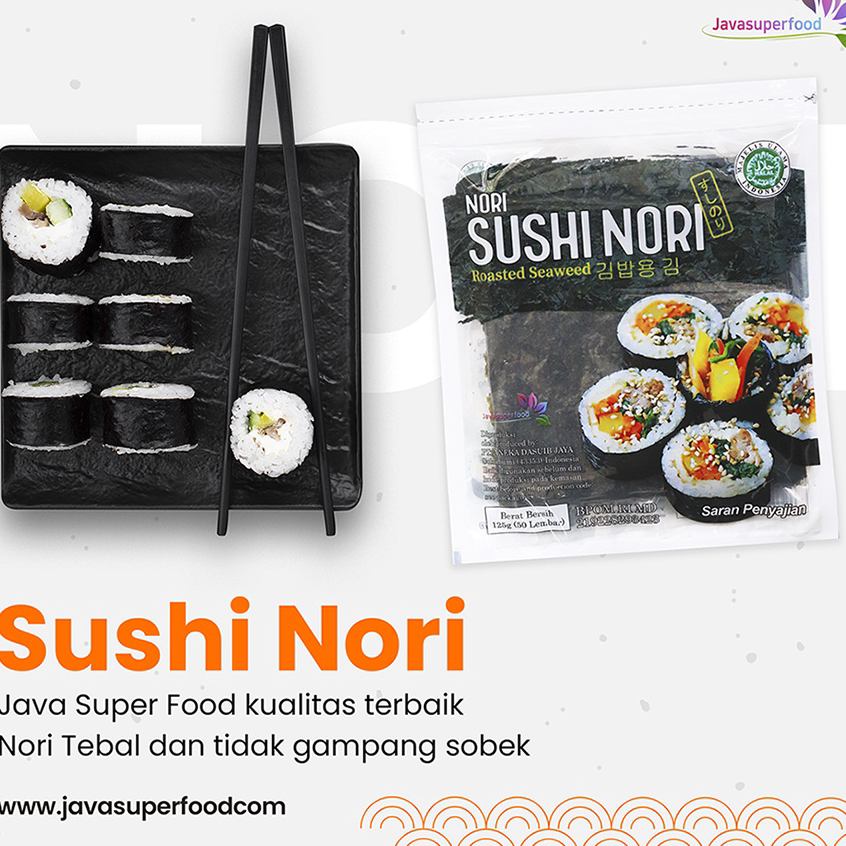 

Laris (HALAL) Sushi Nori Seaweed Rumput Laut Panggang / Roasted HALAL Ready