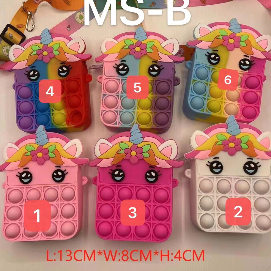 Terlaris GROSIR TAS ANAK POPIT JELLY / TAS POP IT ANAK SELEMPANG UNICORN / TAS POP IT ANAK TERMURAH 
