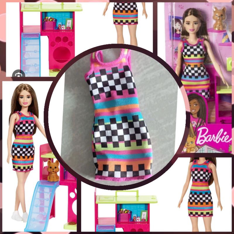 Mini Dress Barbie Doll Pets dan playset Original Mattel