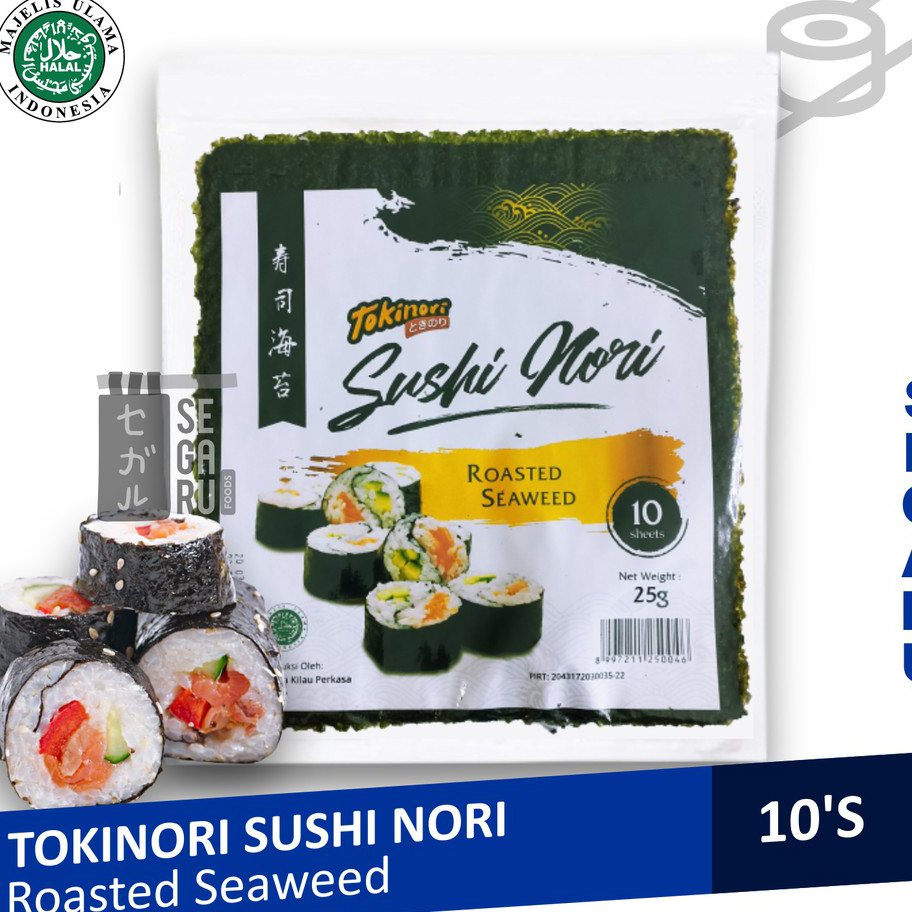 

Baru Tokinori Yaki Sushi | Nori Rumput Laut Halal 10 Sheet Terlaris