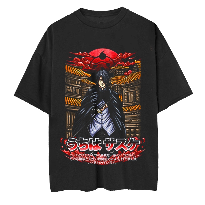 Kaos Anime Sasuke Bootleg Premium Oversize Shirt