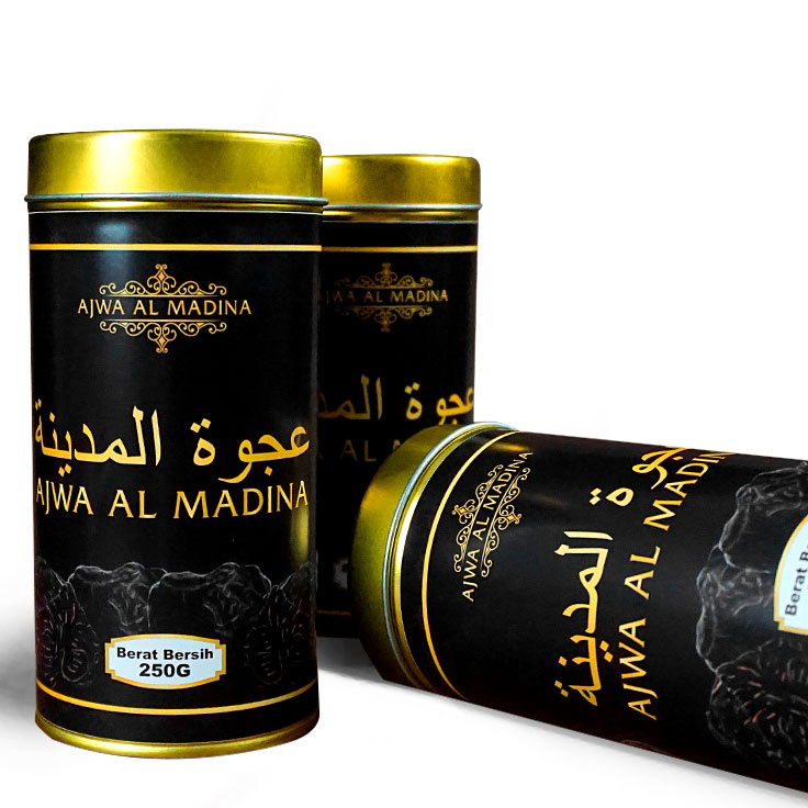 ➟➬✢ Kurma Ajwa Kaleng 1kg Ajwa Al Madina Ajwa Nabi Kemasan Premium