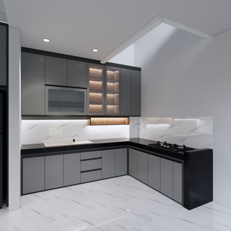 Kitchen set minimalis CUSTOM / kitchen Minimalis / Kitchenset HPL TACO