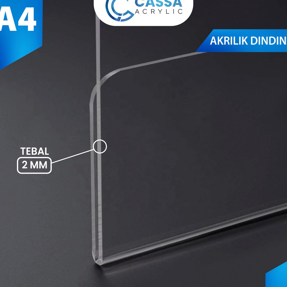 Terlaku. Tempat Brosur Akrilik A4 Dinding Tempel