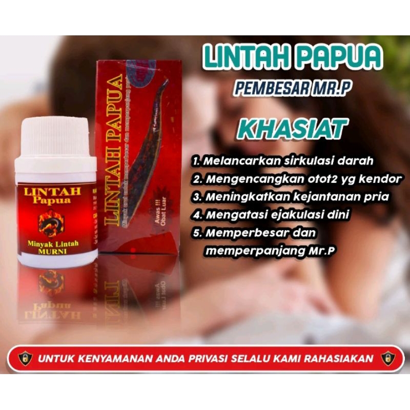 minyak lintah merah Papua asli 100% original permanen pembesar pennis permanen original