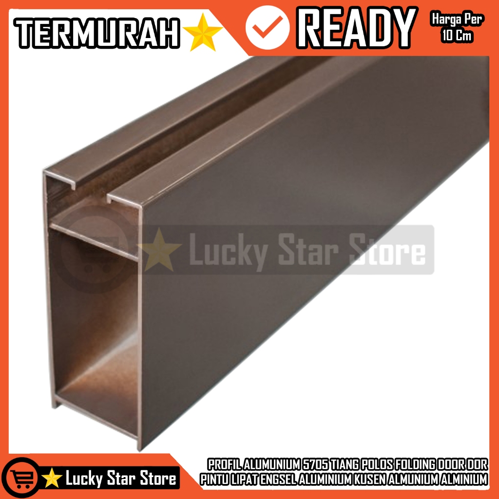 KUSEN PROFIL ALUMUNIUM TIANG POLOS FOLDING DOOR PER 10 CM PINTU LIPAT ENGSEL ALUMINIUM ALMUNIUM ALMI