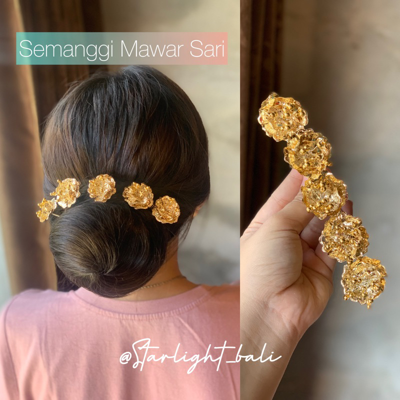 STARLIGHT BALI - Semanggi Mawar Sari Mutiara / Aksesoris Rambut / Semanggi Bali / Aksesoris Bali