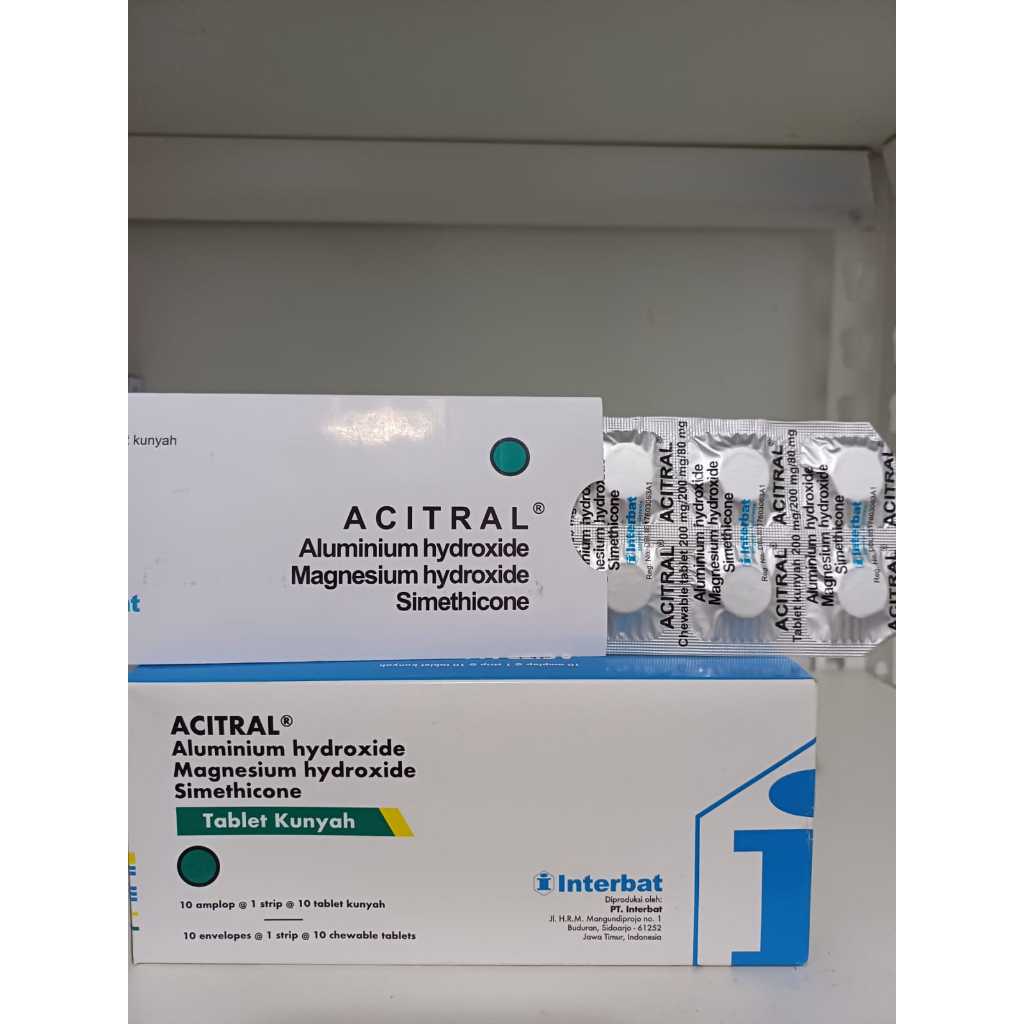 Acitral tablet kunyah obat untuk maag