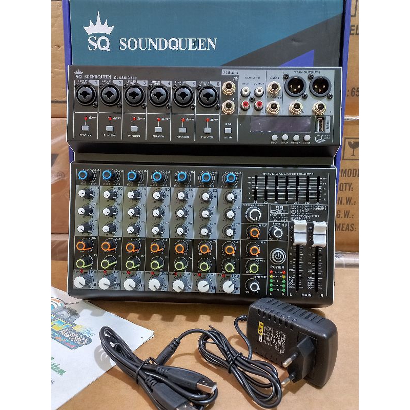 MIXER AUDIO Soundqueen CLASSIC 800 ORIGINAL 8CHANNEL EFFECT REVERB